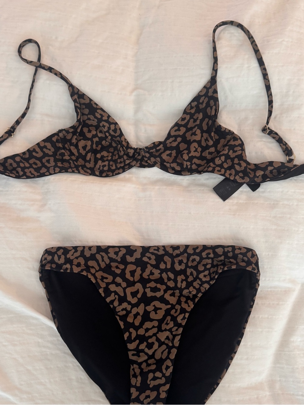 Beach Riot Camilla Brown Leopard Print Bikini Set - Brand Unknown